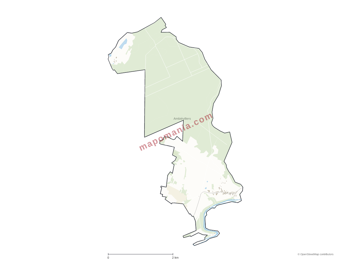 Carte de Ambiévillers à personnaliser
