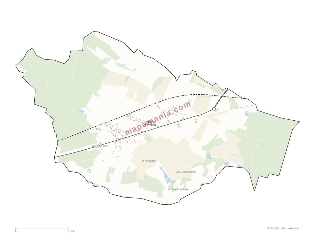Carte de Amblans-et-Velotte à personnaliser