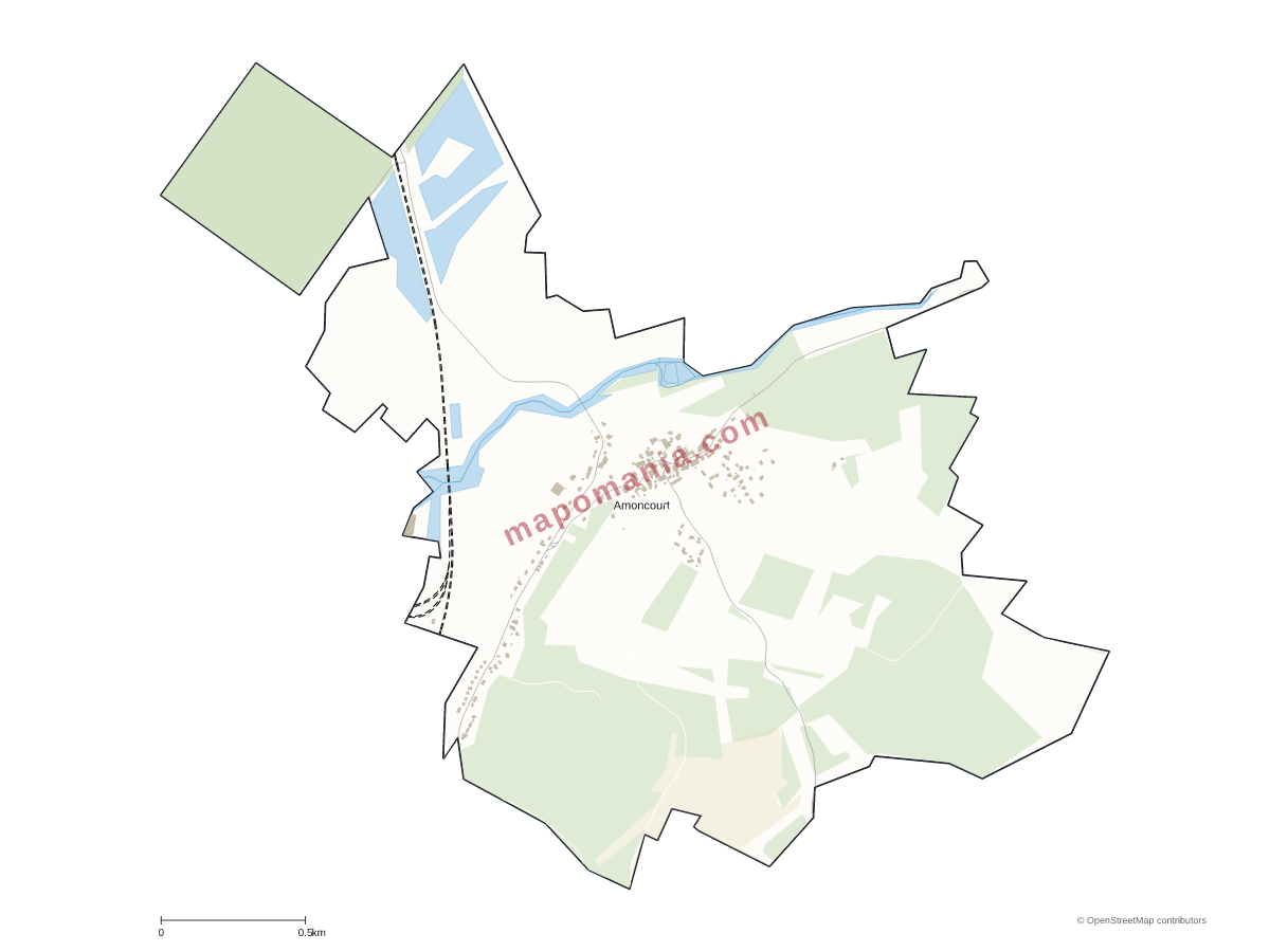 Carte de Amoncourt à personnaliser