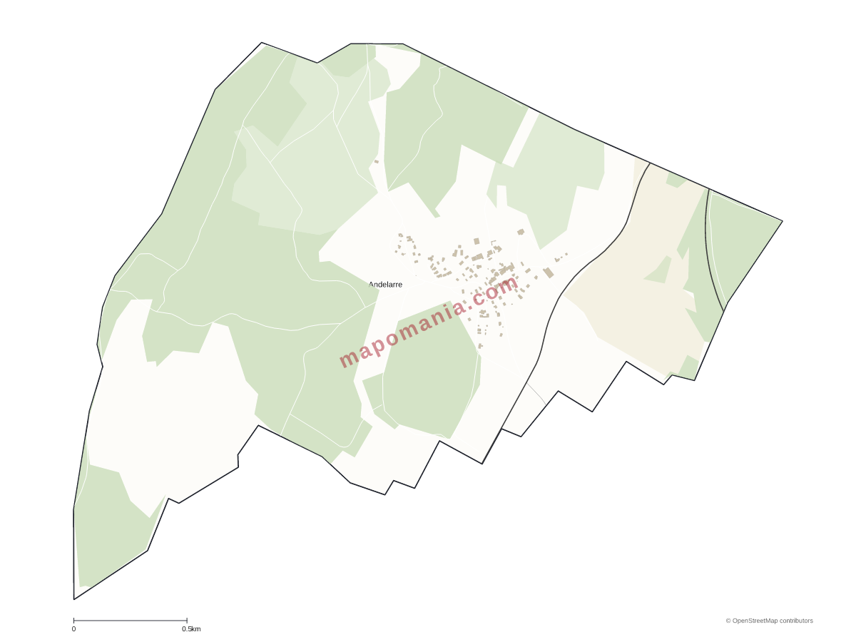 Carte de Andelarre à personnaliser