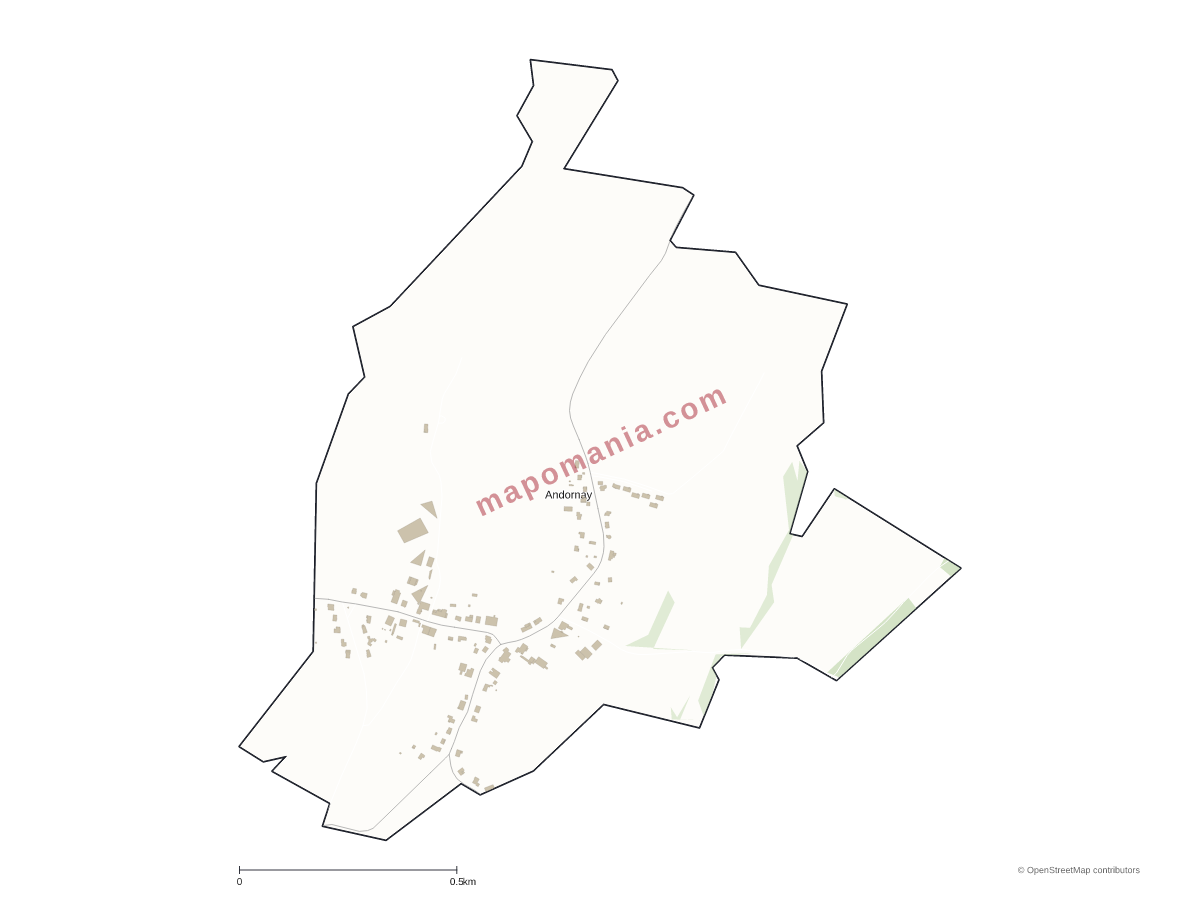 Carte de Andornay à personnaliser