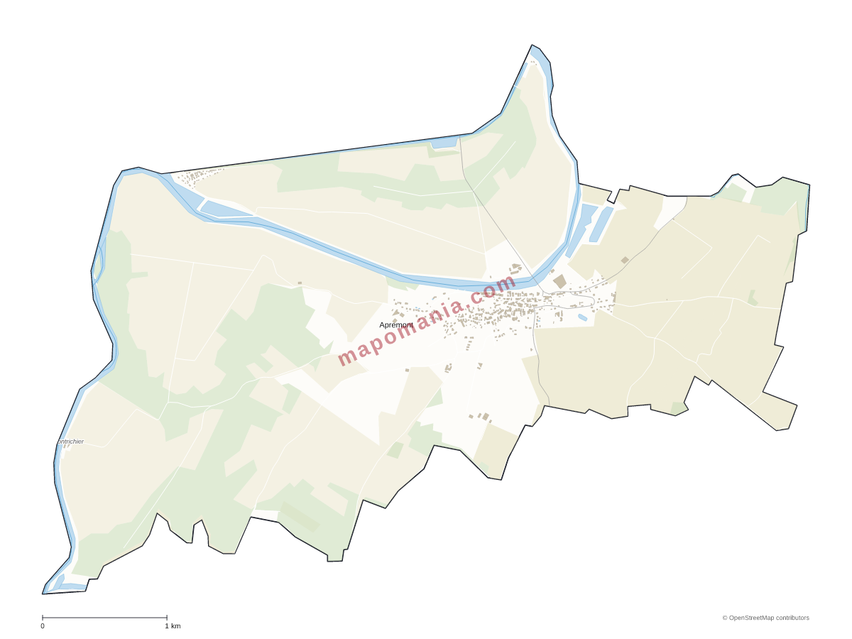 Carte de Apremont à personnaliser
