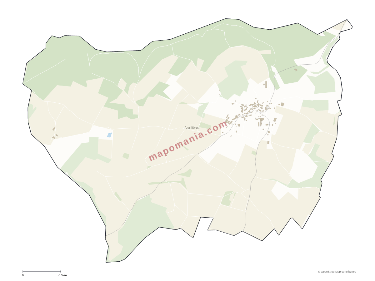 Carte de Argillières à personnaliser