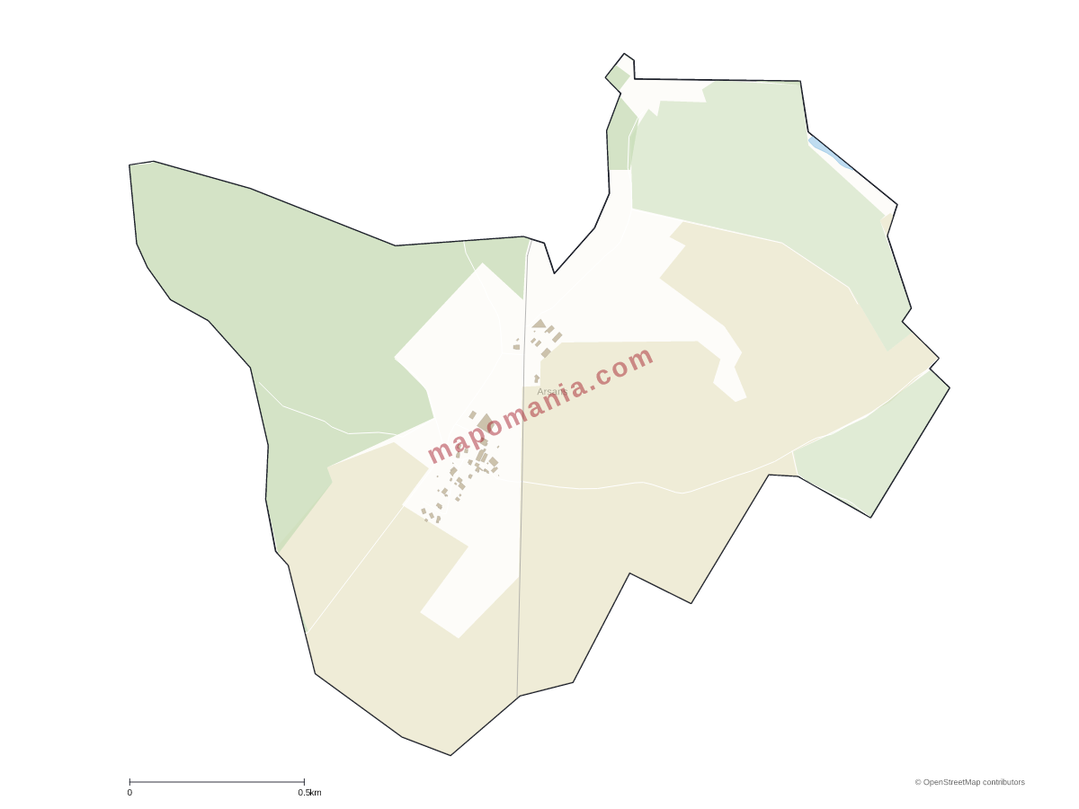 Carte de Arsans à personnaliser