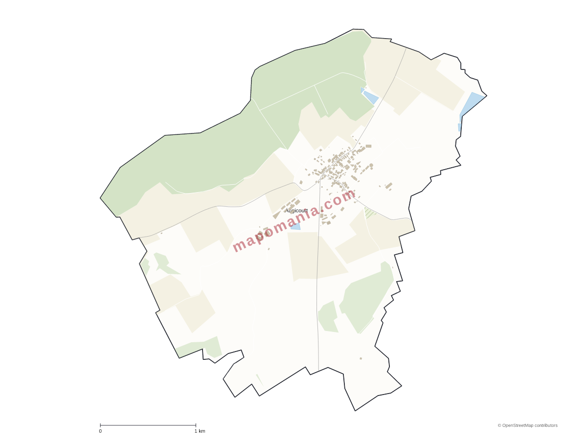 Carte de Augicourt à personnaliser
