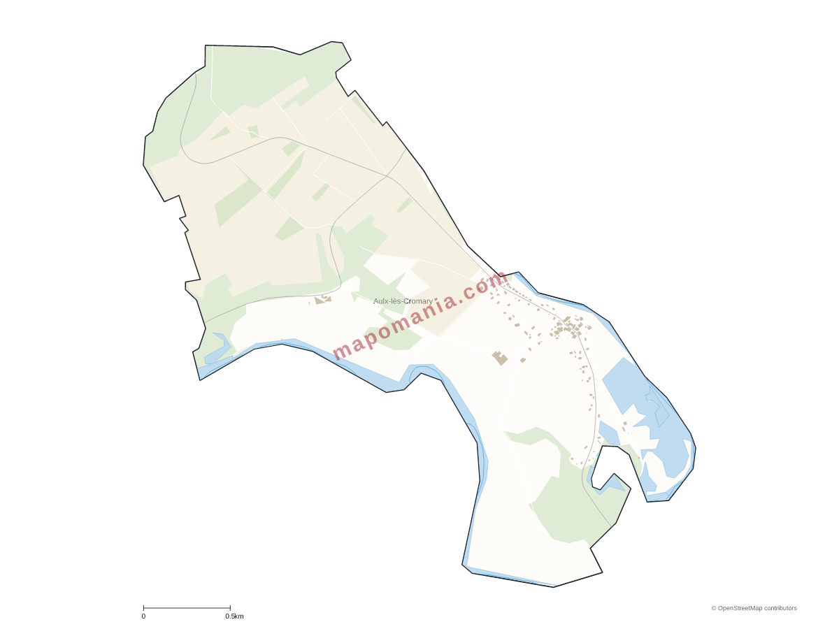 Carte de Aulx-lès-Cromary à personnaliser