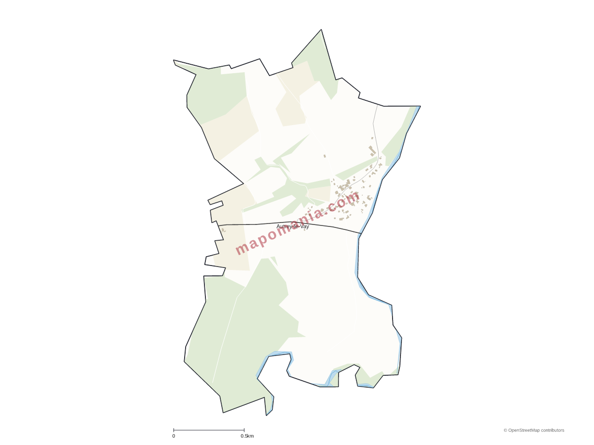 Carte de Autrey-le-Vay à personnaliser