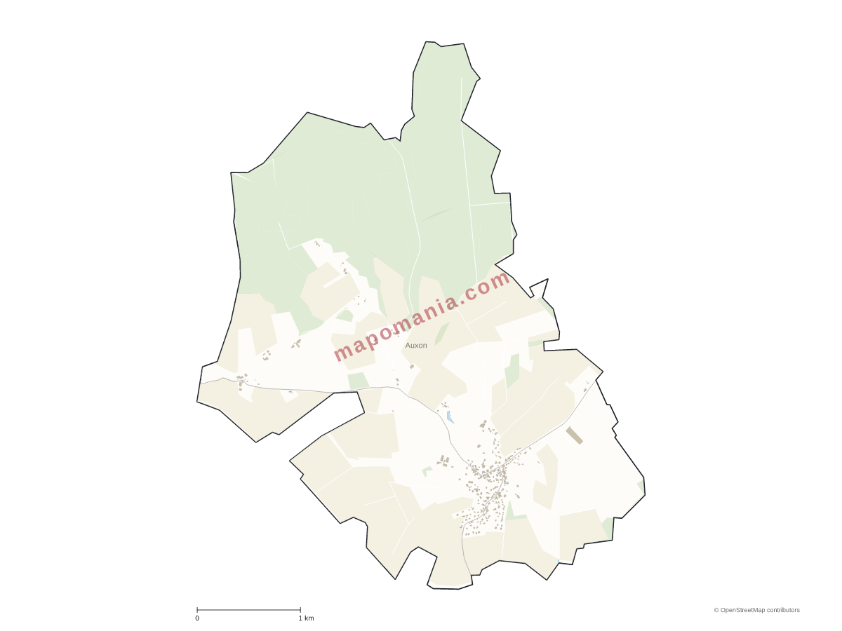 Carte de Auxon à personnaliser