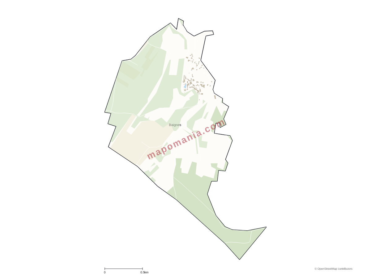 Carte de Baignes à personnaliser