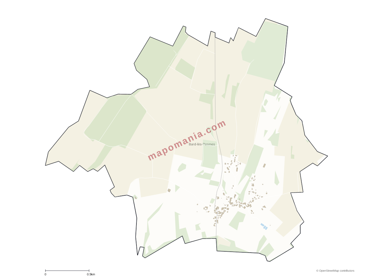 Carte de Bard-lès-Pesmes à personnaliser