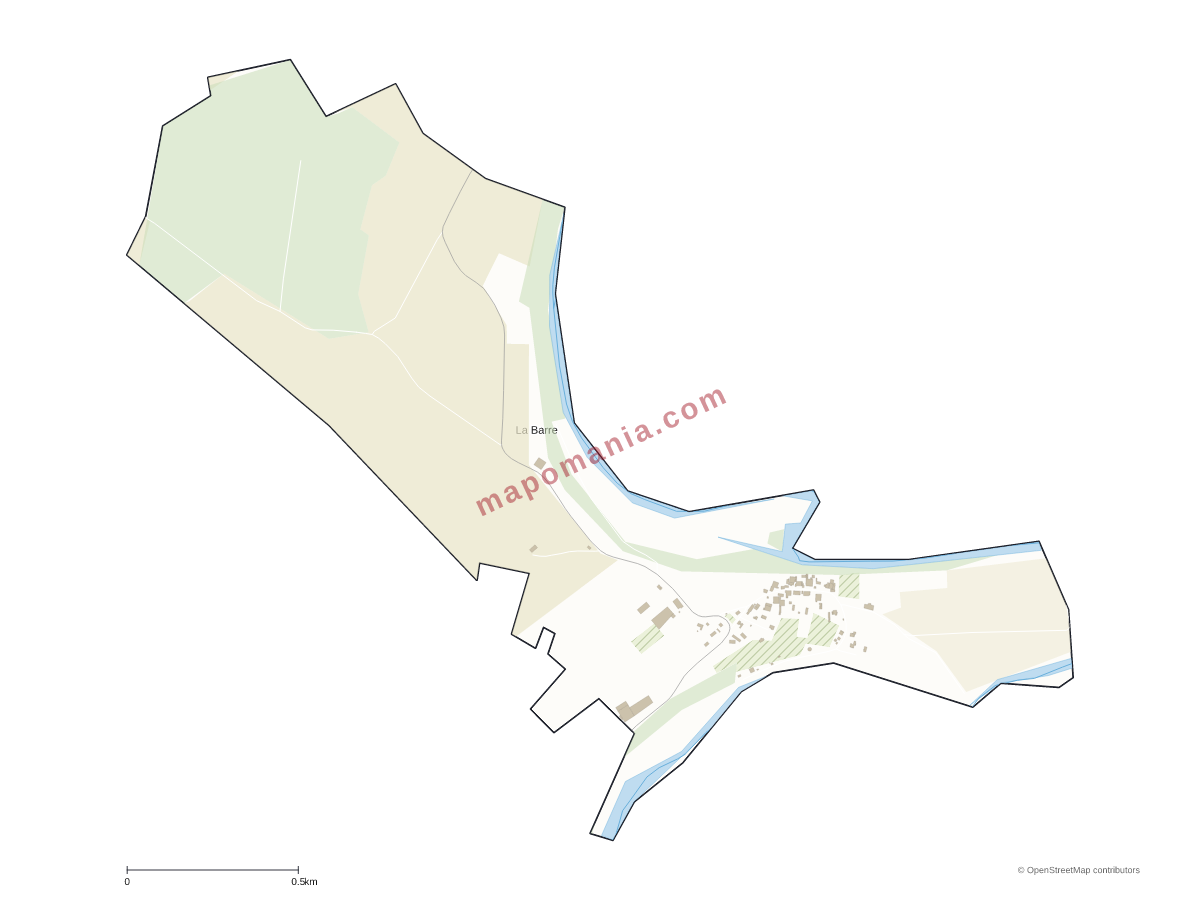 Carte de La Barre à personnaliser