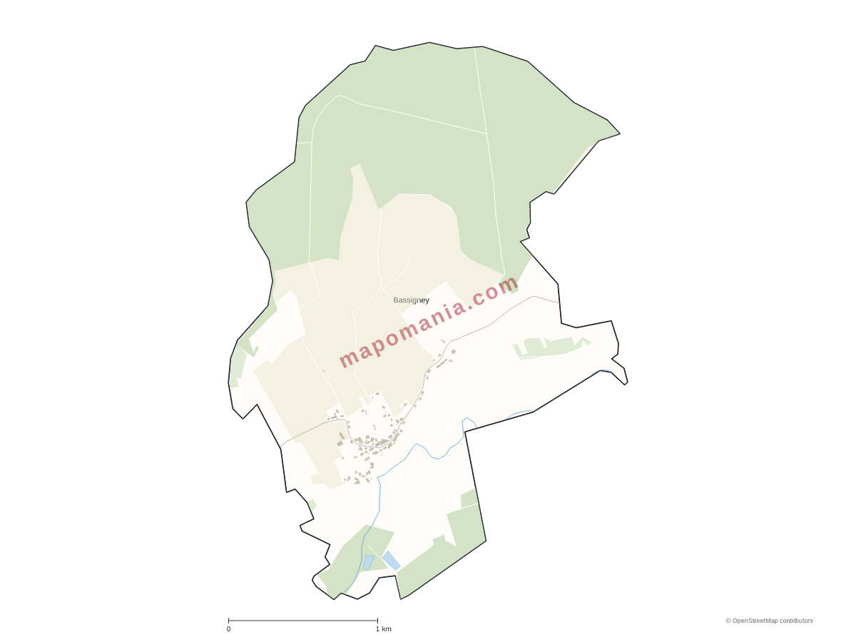Carte de Bassigney à personnaliser