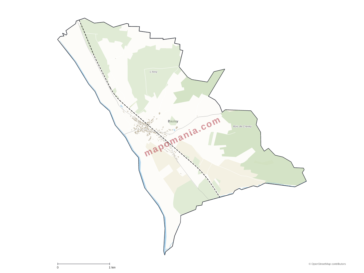 Carte de Baulay à personnaliser