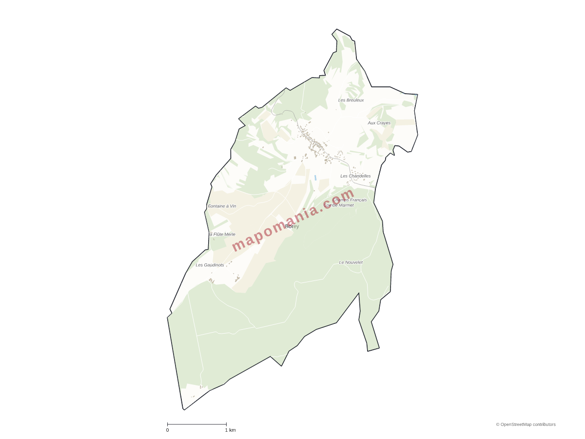 Carte de Borey à personnaliser