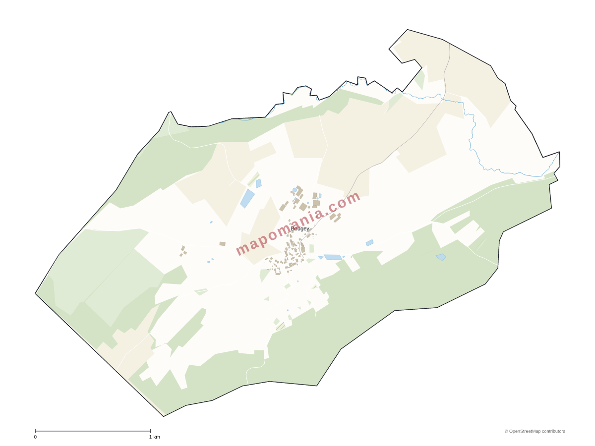 Carte de Bougey à personnaliser