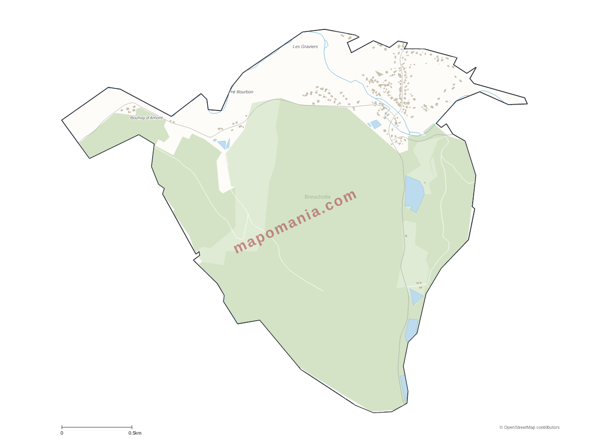 Carte de Breuchotte à personnaliser