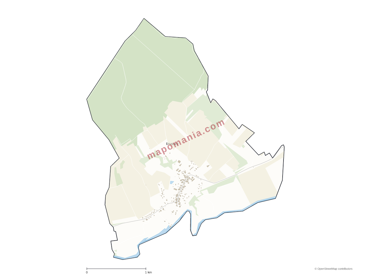 Carte de Brussey à personnaliser