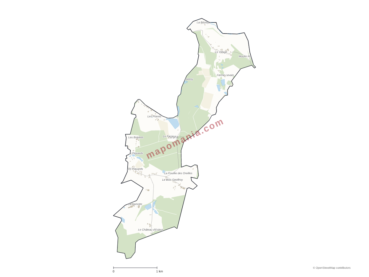 Carte de La Bruyère à personnaliser