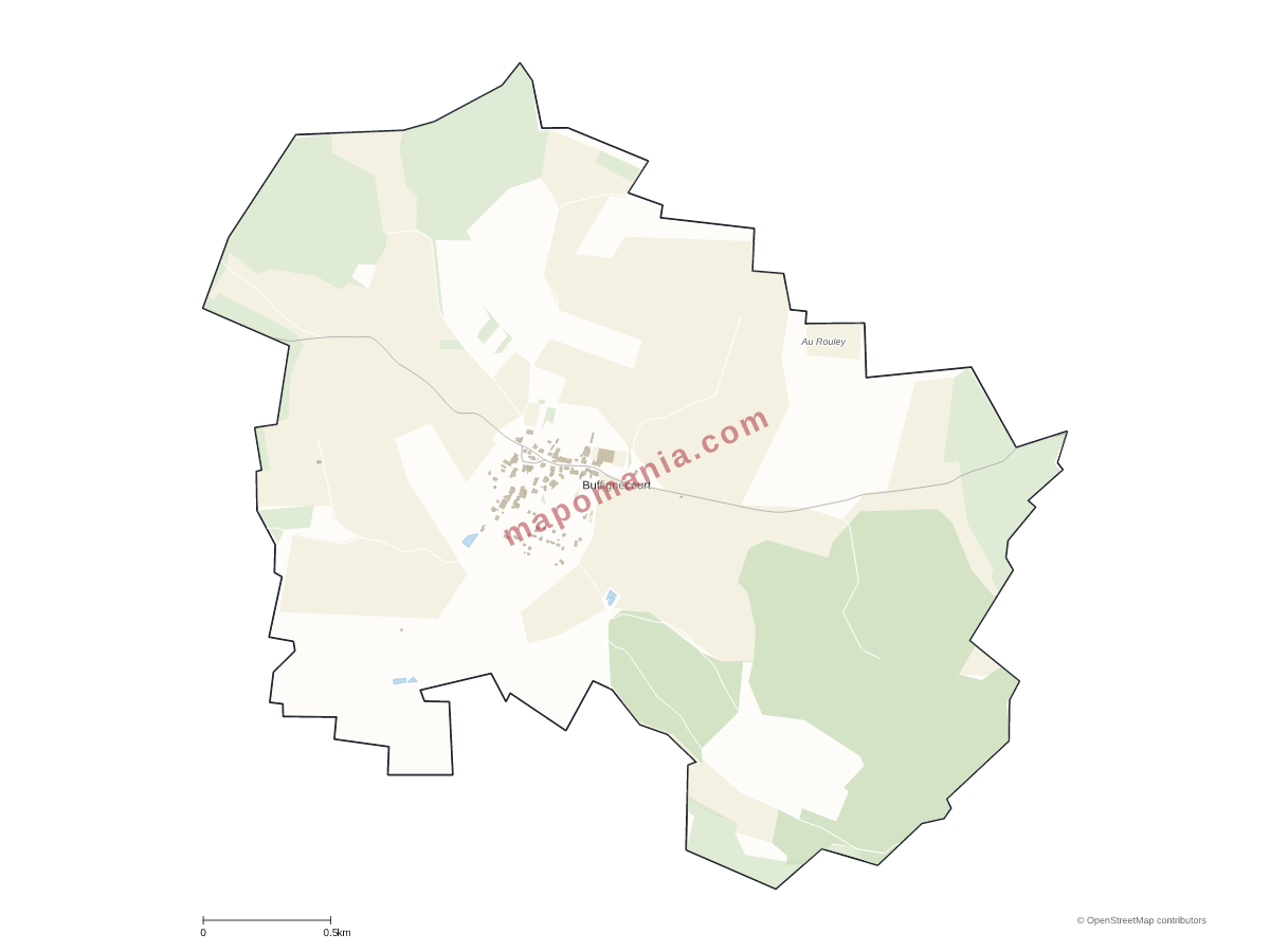 Carte de Buffignécourt à personnaliser