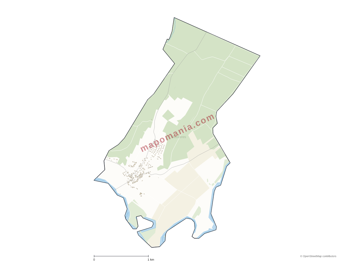 Carte de Bussières à personnaliser