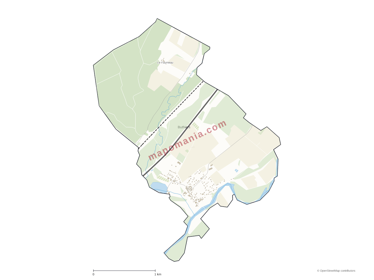 Carte de Buthiers à personnaliser