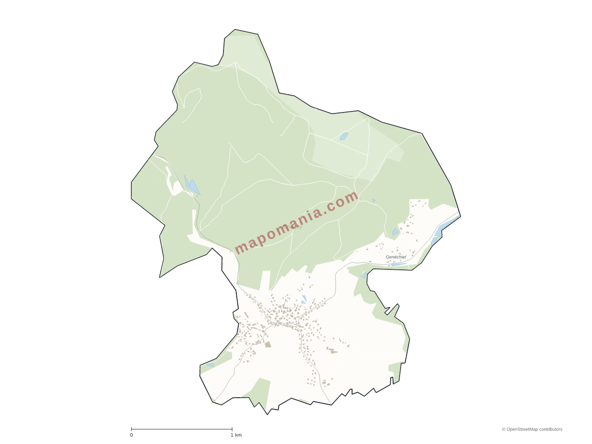 Carte de Chagey à personnaliser