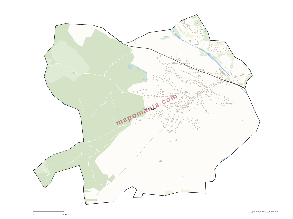 Carte de Châlonvillars à personnaliser