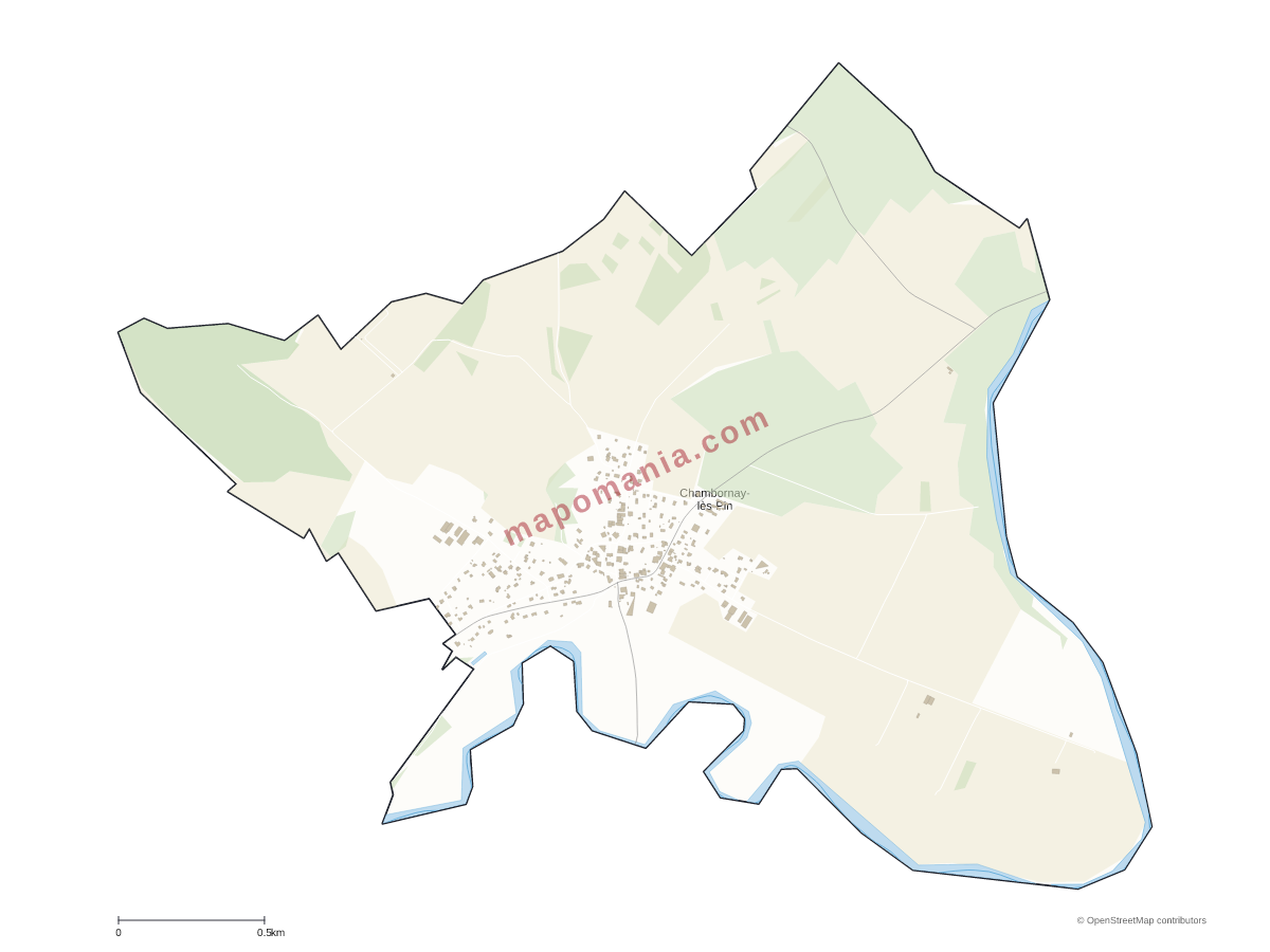 Carte de Chambornay-lès-Pin à personnaliser