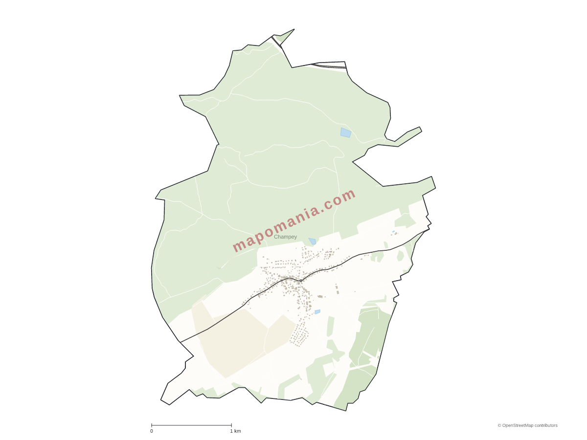 Carte de Champey à personnaliser