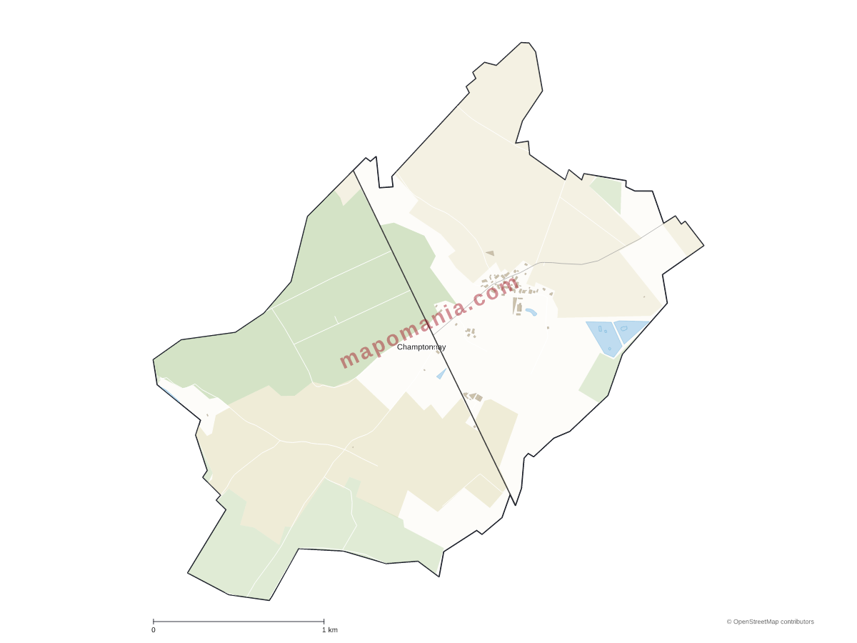 Carte de Champtonnay à personnaliser