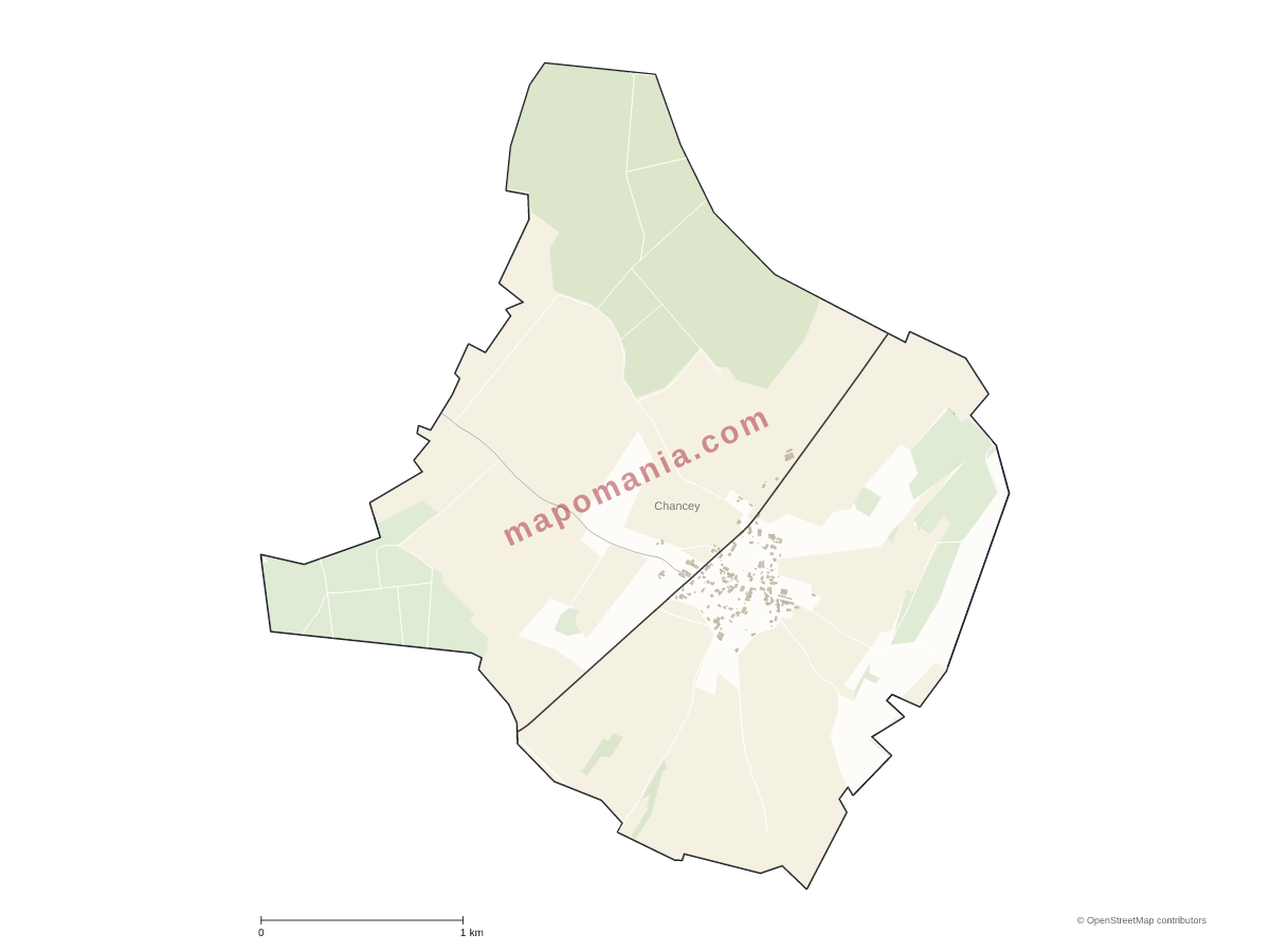 Carte de Chancey à personnaliser
