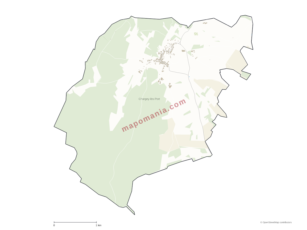 Carte de Chargey-lès-Port à personnaliser