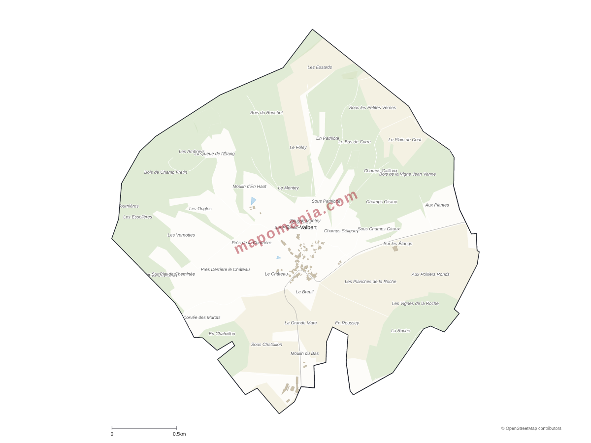 Carte de Charmes-Saint-Valbert à personnaliser
