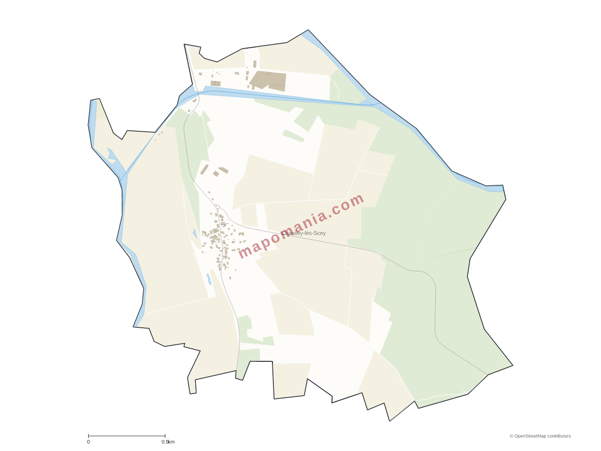 Carte de Chassey-lès-Scey à personnaliser