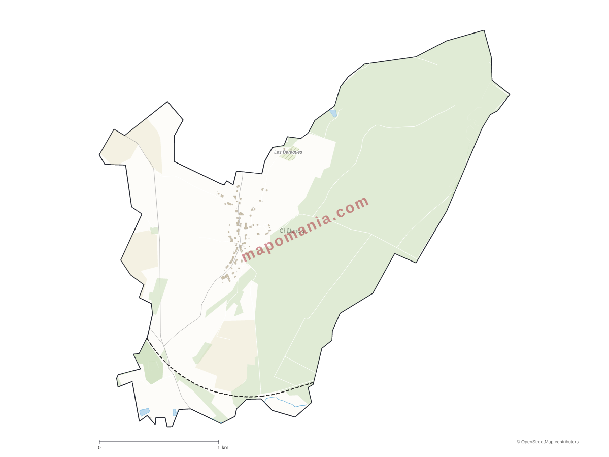 Carte de Châtenois à personnaliser