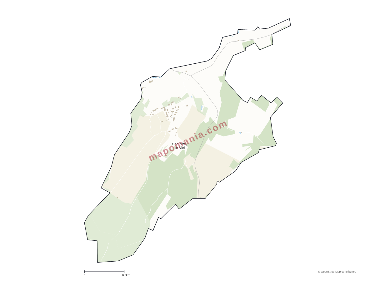 Carte de Chauvirey-le-Vieil à personnaliser