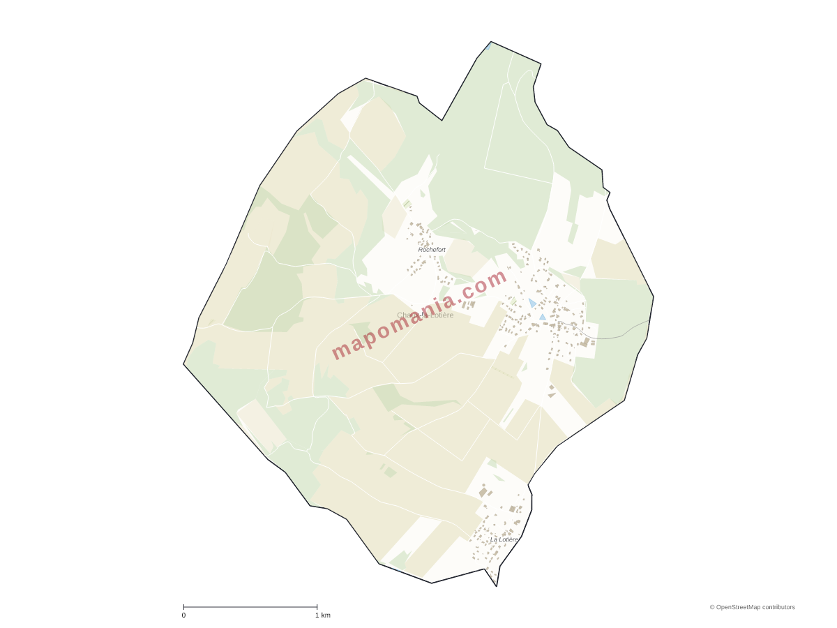 Carte de Chaux-la-Lotière à personnaliser