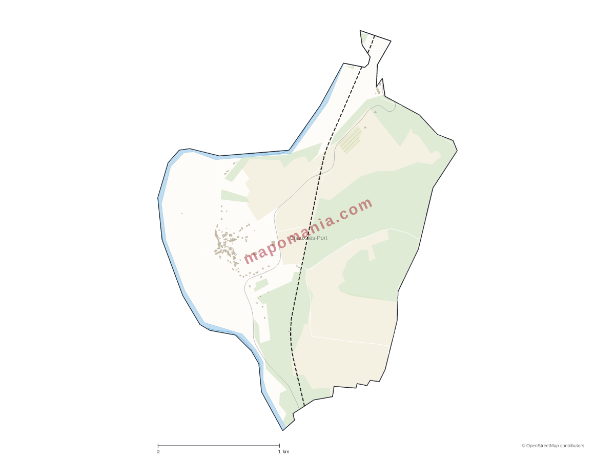 Carte de Chaux-lès-Port à personnaliser