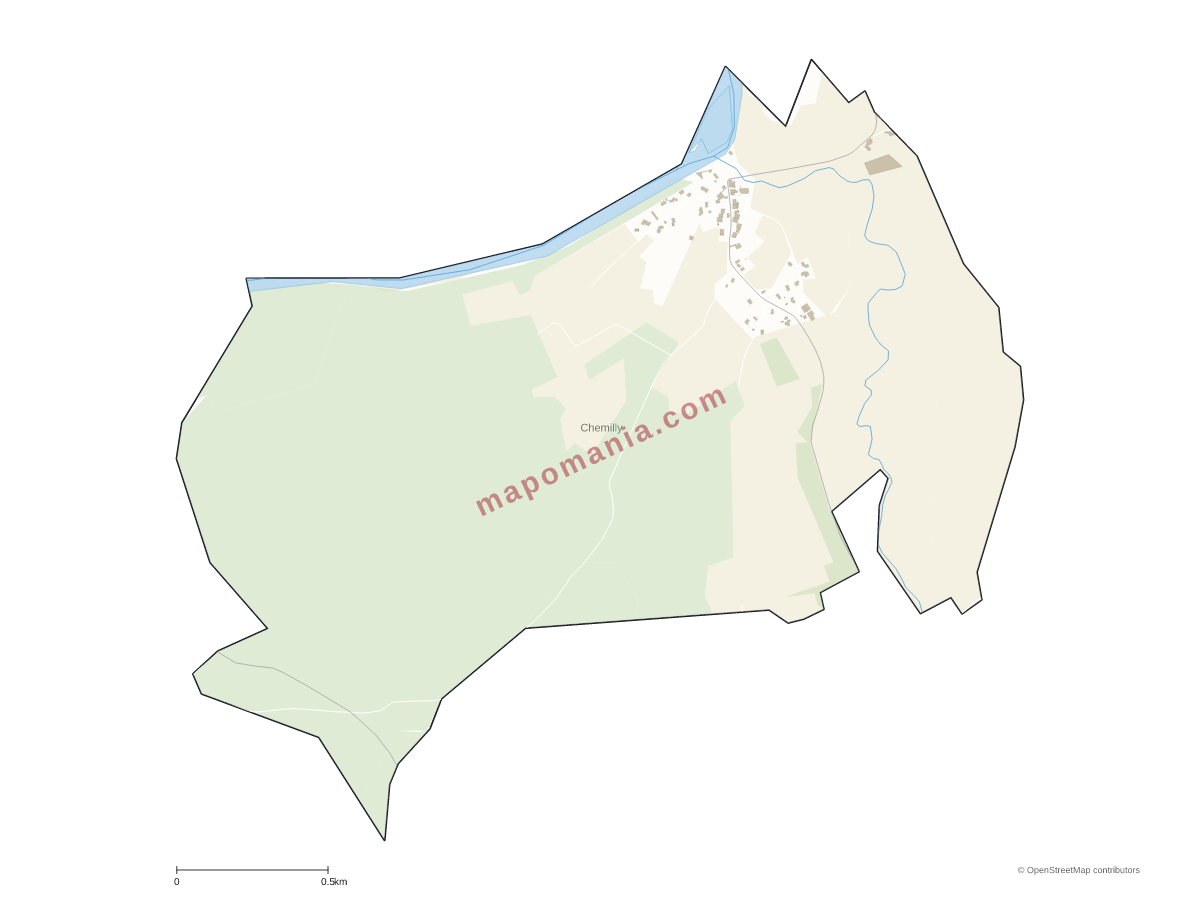 Carte de Chemilly à personnaliser