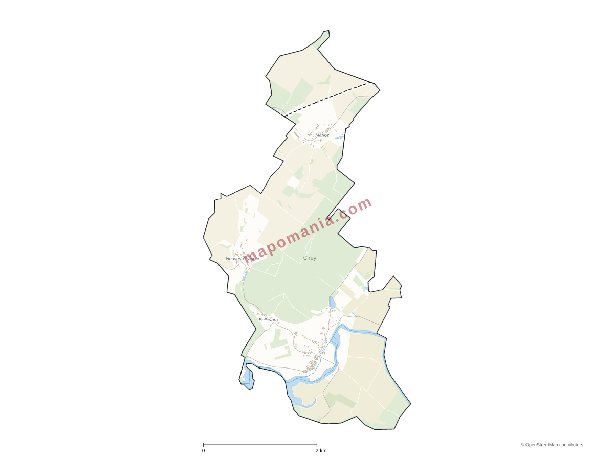Carte de Cirey à personnaliser