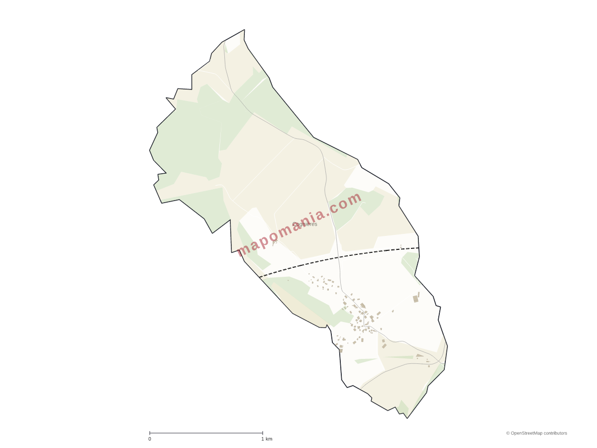 Carte de Cognières à personnaliser