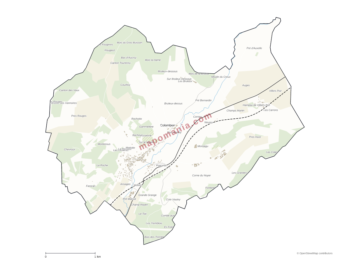 Carte de Colombier à personnaliser
