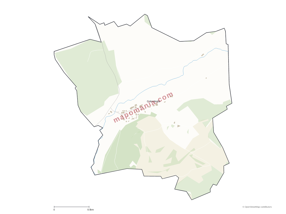 Carte de Colombotte à personnaliser