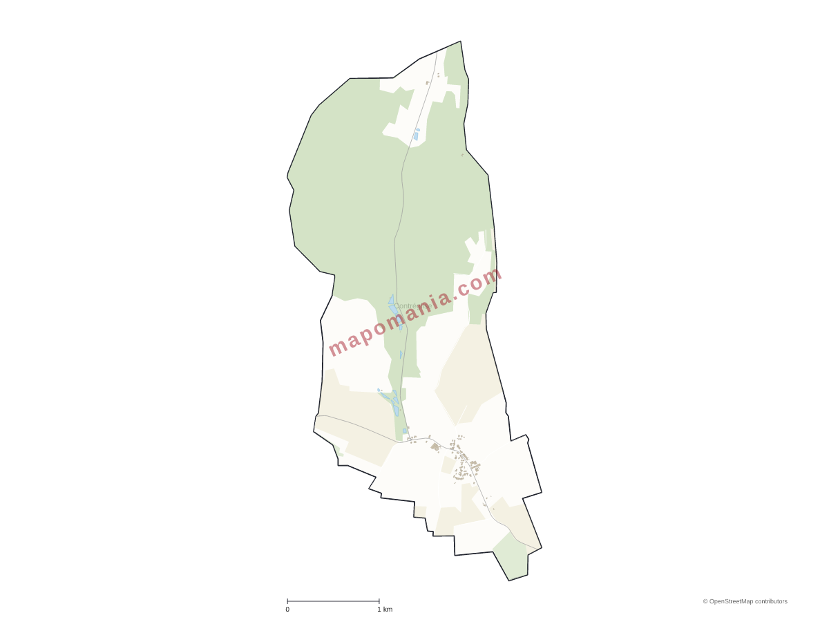 Carte de Contréglise à personnaliser