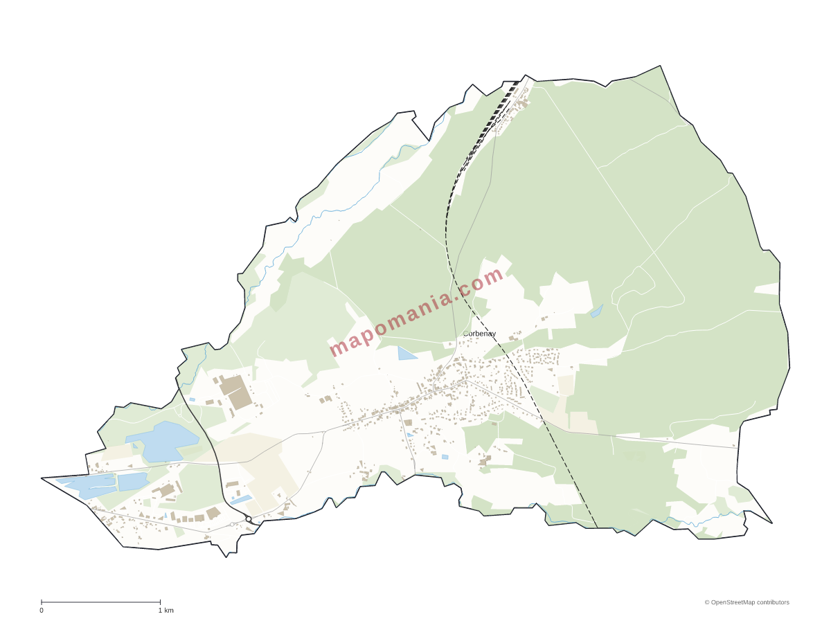 Carte de Corbenay à personnaliser