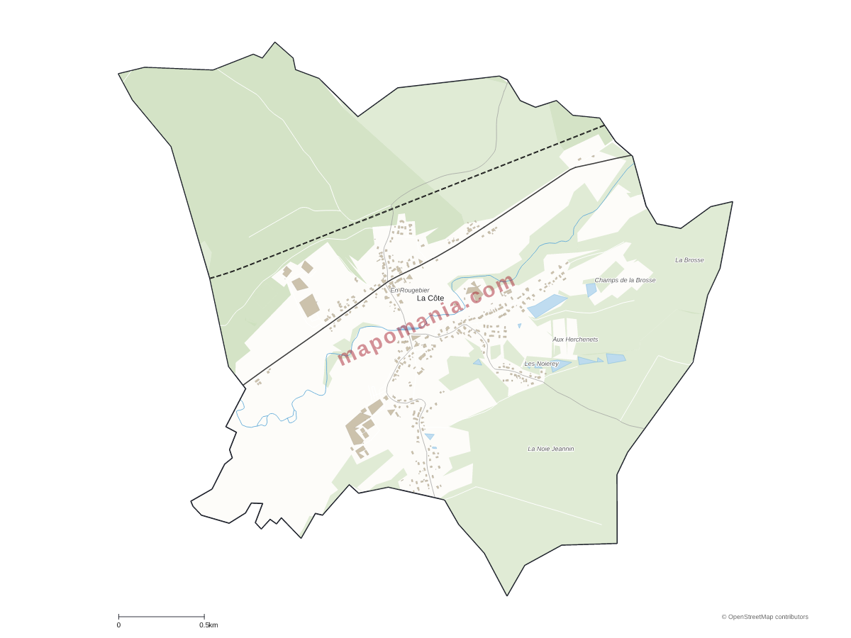 Carte de La Côte à personnaliser