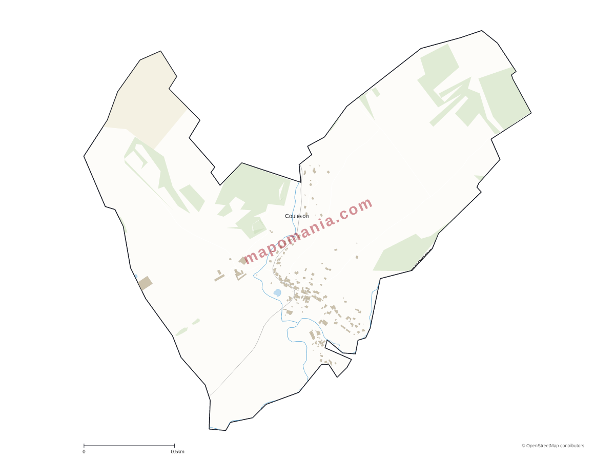Carte de Coulevon à personnaliser