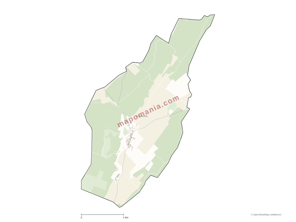 Carte de Courcuire à personnaliser