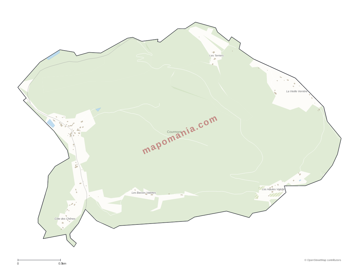 Carte de Courmont à personnaliser