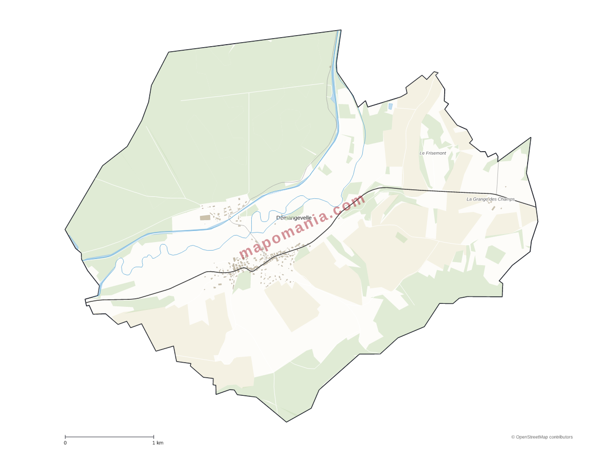 Carte de Demangevelle à personnaliser